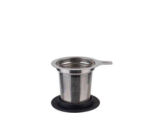 GEFU MIRA, Single/enkelt, 0,235 l, Sort, Gjennomsiktig, Glass, Silikon, Rustfritt stål, Kopp, Te