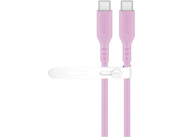 USB-C™ silikonikaapeli, 1,5 m, vaaleanpunainen
