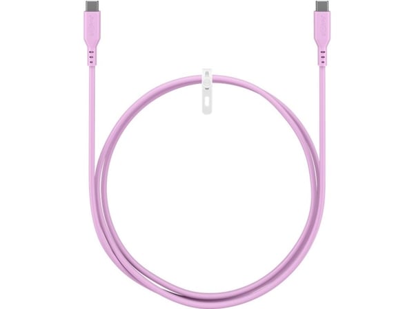 USB-C™ silikonikaapeli, 1,5 m, vaaleanpunainen