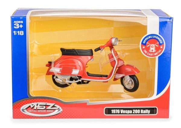 Daffi Model MSZ 1:18 1976 Vespa200Rally rød M-322 33228