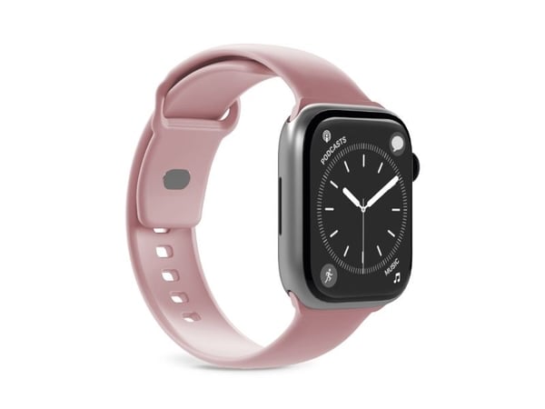 PURO ICON - Elastinen hihna Apple Watchille 38/40/41 mm (S/M &amp; M/L) (Dusty Pink)