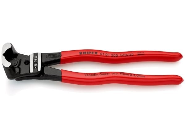 Knipex 61 01 200, Boltkutter, Kromvanadiumstål, Plast, Rød, 200 mm, 435 g