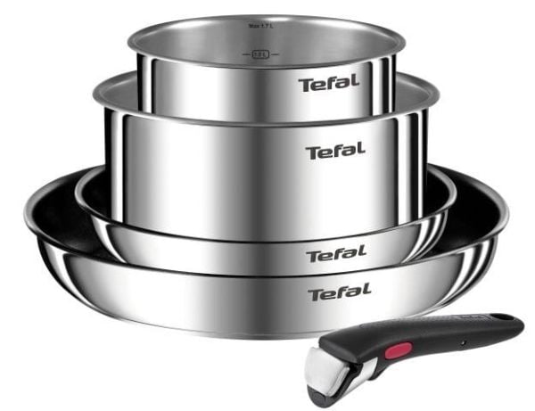 TEFAL | Ingenio Emotion 5-osainen setti | L897S574 | Paistaminen | Halkaisija 16/20/22/28 cm | Sopii induktioliedelle | Irrotettava kahva | Ruostum...