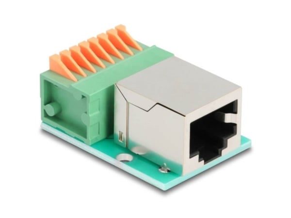 Delock - Nettverksadapter - RJ-45 (hunn) til 8-pins terminalblokk - CAT 5e - 2,54 mm stigning