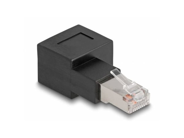 Delock - Nettverksadapter - RJ-45 (hann) høyrevinklet til RJ-45 (hunn) - CAT 6a