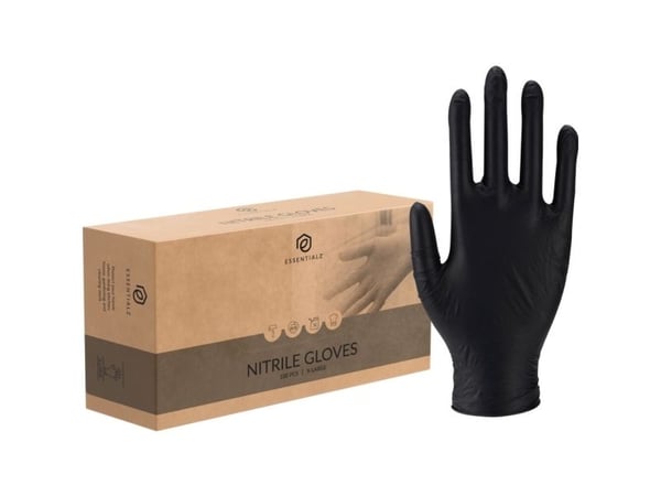 Engangshandske, Essentialz, XL, sort, nitril