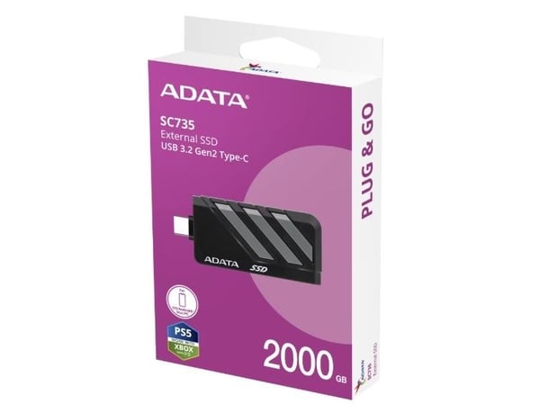 Ekstern SSD ADATA SC735 2 TB svart (SC735-2000G-CCBK/GY)