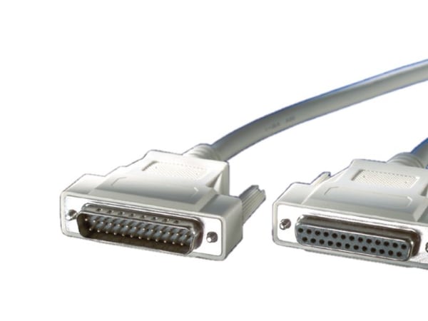 ROLINE 25 Wires EPP Cable, M - F 1.8 m, Grå, 1,8 mm