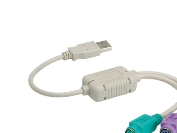 ROLINE USB to 2x PS/2 Adapter Cable, Harmaa