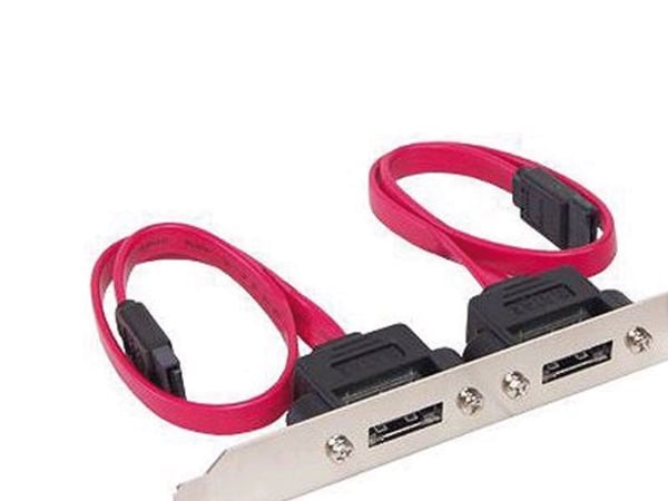 Value SATA 3.0 Gbit/s Slot Bracket, 2 Ports 0.5m, 0,5 mm