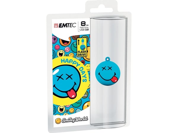 Emtec 8GB USB 2.0 SW103, 8 GB, USB A-tyyppi, 2.0, 15 MB/s, Suojus, Sininen