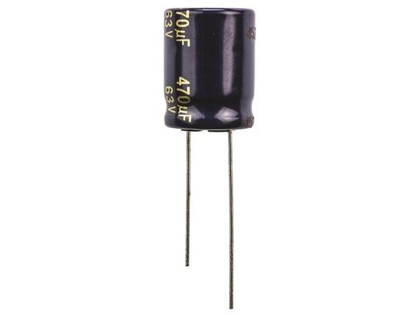 Panasonic EEUFC1J471, Fast kondensator, Aluminium, Volym, Cylindrisk, ?DC, 100 styck