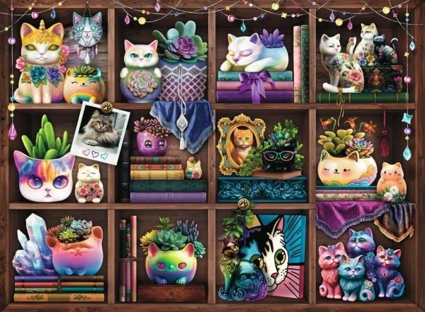 Ravensburger Cubby Cats and Succulents, 500 stykker, Andre, 12 år