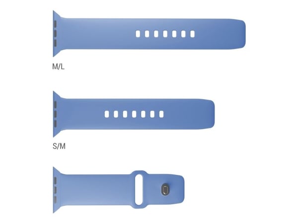 PURO ICON, Kellon hihna, Apple, Apple Watch 42-44-45-49 mm, Silikoni, Metalli, S/M/L