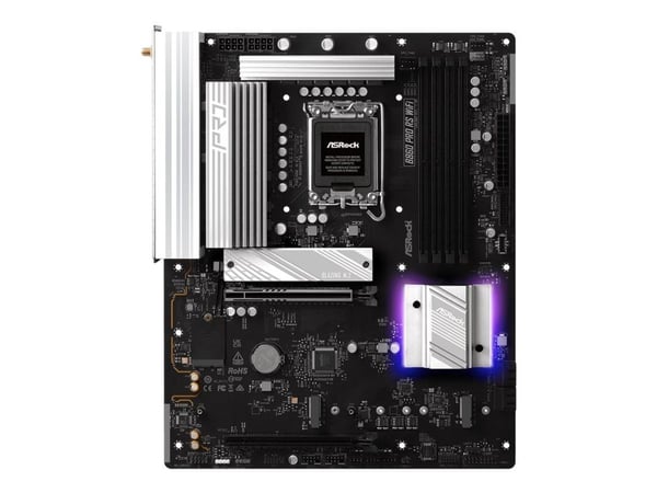 ASRock B860 Pro RS WiFi - Moderkort - ATX - LGA1851-uttag - B860 Chipuppsättning - USB-C Gen 2x2, USB-C 3.2 Gen 1, USB 3.2 Gen 1 - Wi-Fi 6E, 2.5 Gi...