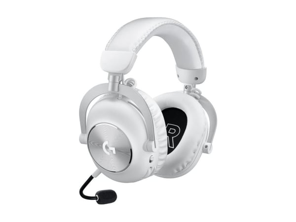 Logitech G Pro X 2 - Hodesett - full størrelse - Bluetooth / LIGHTSPEED - trådløs, kablet - 3,5 mm jakk - lydisolerende - hvit