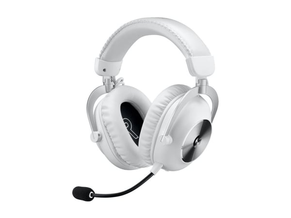 Logitech G Pro X 2 - Hodesett - full størrelse - Bluetooth / LIGHTSPEED - trådløs, kablet - 3,5 mm jakk - lydisolerende - hvit