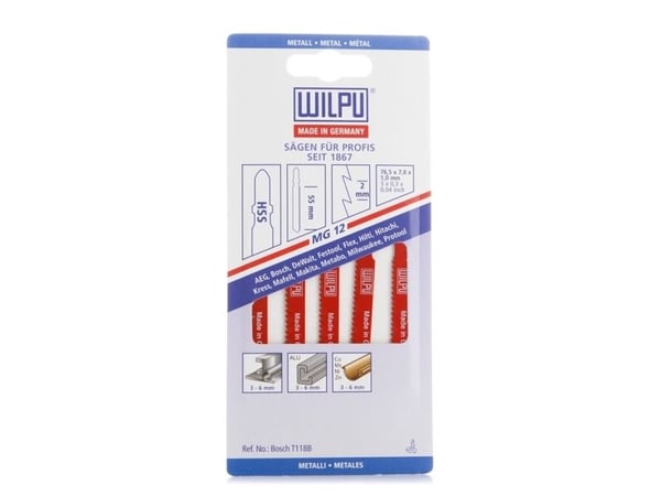 Sahanterät alumiinille, ei-rautametalleille MG 12 WILPU 5 kpl. Sahanterät alumiinille, ei-rautametalleille MG 12 WILPU 5 kpl.