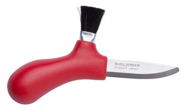 Morakniv Karl-Johan, Sieniveitsi, Drop point -terä, Ruostumaton teräs, Polypropeeni (PP), Punainen, 2 työkalua