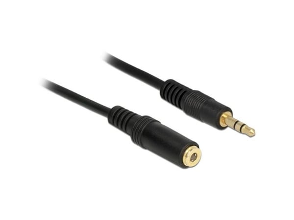 Delock - Lydforlengelseskabel - mini-phone stereo 3.5 mm hunn til mini-phone stereo 3.5 mm hann - 50 cm - svart