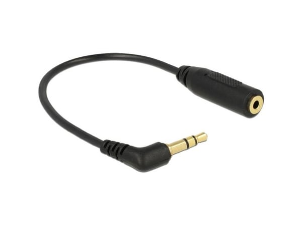 DeLOCK 0.17m 2.5mm/3.5mm, 3.5mm, Uros, 2.5mm, Naaras, 0,17 m, Musta