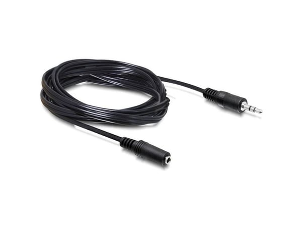 DeLOCK 3.5mm - 3.5mm, 5m, 3.5mm, Uros, 3.5mm, Naaras, 5 m, Musta
