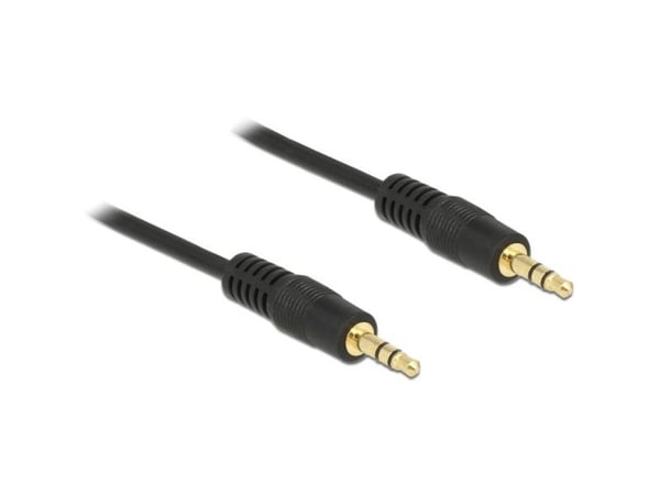 Delock - Lydkabel - mini-phone stereo 3.5 mm hann til mini-phone stereo 3.5 mm hann - 50 cm - svart