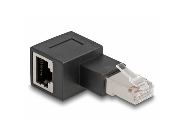 Delock - Nettverksadapter - RJ-45 (hunn) venstre-vinklet til RJ-45 (hann) - CAT 6a