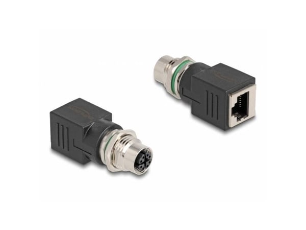 Delock M12 adapter X-kodet 8 pins jack til RJ45 jack rett