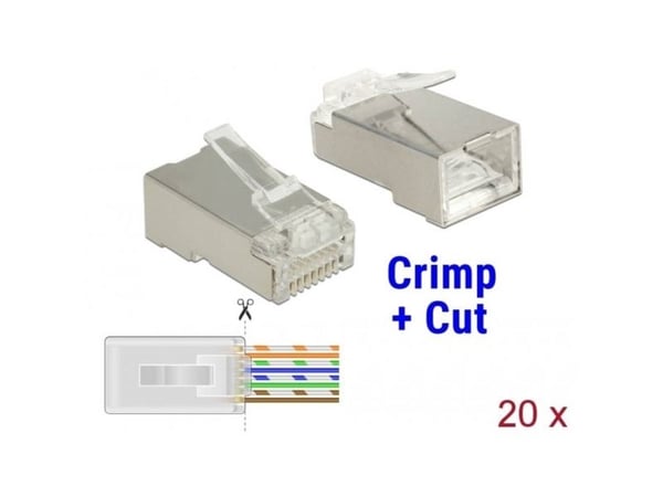 DeLOCK 86454, RJ-45, Läpinäkyvä, Polykarbonaatti, Cat6, U/FTP (STP), Kulta