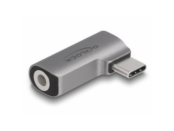 Delock - Audioadapter - USB-C hann til 3,5 mm telefonjakk hunn - grå