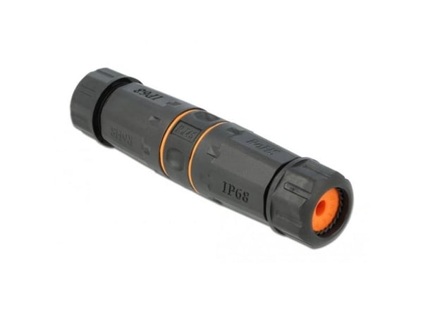 Delock - Nettverkkopler - RJ-45 (hunn) til RJ-45 (hunn) - STP - CAT 6a - svart, rød