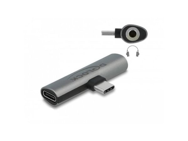 DeLOCK 64186, USB Type-C, USB Type-C + 3.5mm, Naaras, Uros, Suora, Suora