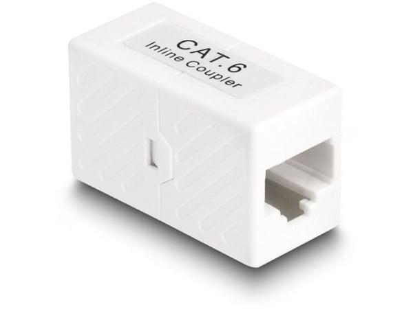 Delock - Nettverkkopler - RJ-45 (hunn) til RJ-45 (hunn) - UTP - CAT 6 - hvit
