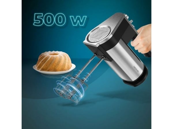 Cecotec PowerTwist 500, Håndmikser, Svart, Rustfritt stål, Elting, Miksing, Omrøring, 500 W, 220 - 240 V, 50 / 60 Hz