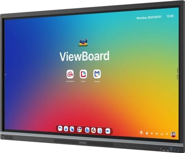 Viewsonic IFP9851 Display, 2,49 m (98"), 1428,48 x 803,52 mm, 500 cd/m², 1,07 milliarder farger, 3840 x 2160 piksler, TFT-LCD