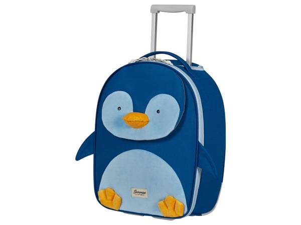 Samsonite Happy Sammies Eco, Tralle, Blå, Penguin Peter, 2 hjul, Glidelås, Dyremønster