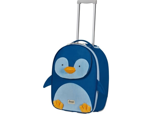 Samsonite Happy Sammies Eco, Tralle, Blå, Penguin Peter, 2 hjul, Glidelås, Dyremønster