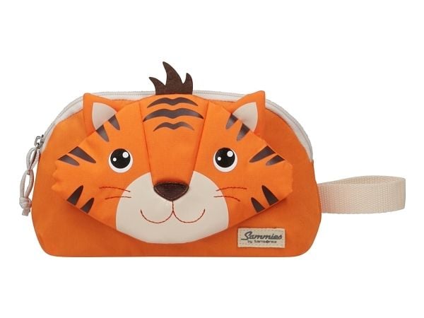 Samsonite Happy Sammies Eco, Unisex, Hånd-veske, Glidelås, Oransje, Hvit, Mønster, Tiger Toby