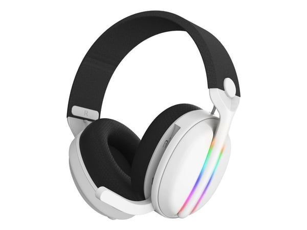 Subsonic 147439, Ledning & Trådløs, Spilling, 205 g, Hodesett, Hvit