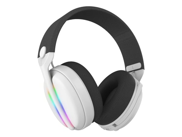 Subsonic 147439, Ledning & Trådløs, Spilling, 205 g, Hodesett, Hvit