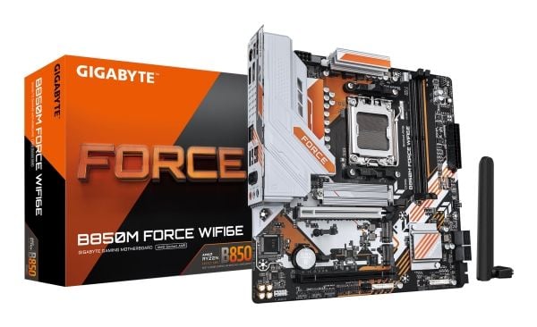 Gigabyte B850M FORCE WIFI6E - Hovedkort - micro ATX - Socket AM5 - AMD B850 Chipset - USB-C 3.2 Gen 1, USB 3.2 Gen 2, USB 3.2 Gen 1 - 2.5 Gigabit L...
