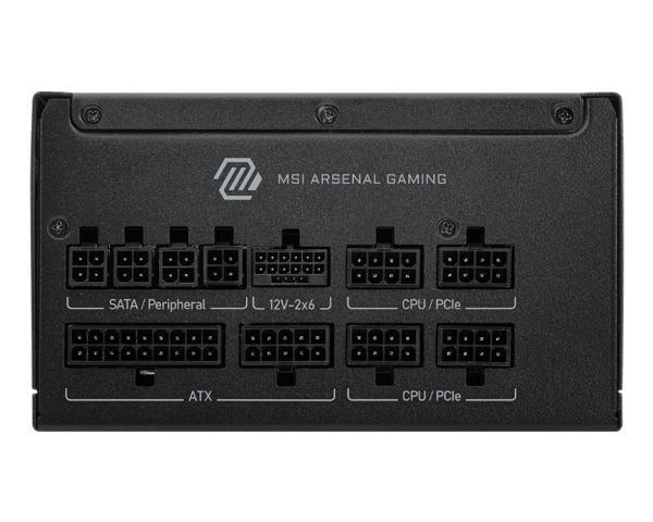 MSI MAG A1000GLS PCIE5, 1000 W, 100 - 240 V, 2200 W, 47 - 63 Hz, aktiv, 90