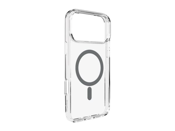 Puro Lite Mag TPU+PC-kompatibelt etui med MagSafe for iPhone 17 Pro - gjennomsiktig med grå ring