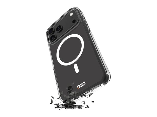 Puro Impact Clear D3O TPU+PC kotelo yhteensopiva MagSafe iPhone 17 Pro - kirkas