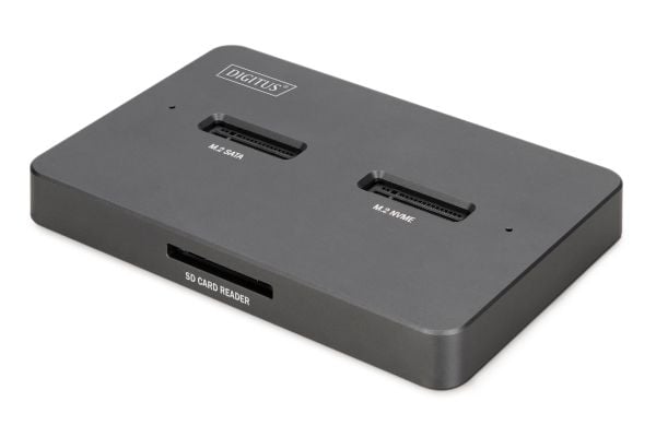 DIGITUS - SSD-dokkestasjon - brønner: 2 - M.2 - M.2 NVMe Card / SATA - USB-C 3.2 (Gen 2)