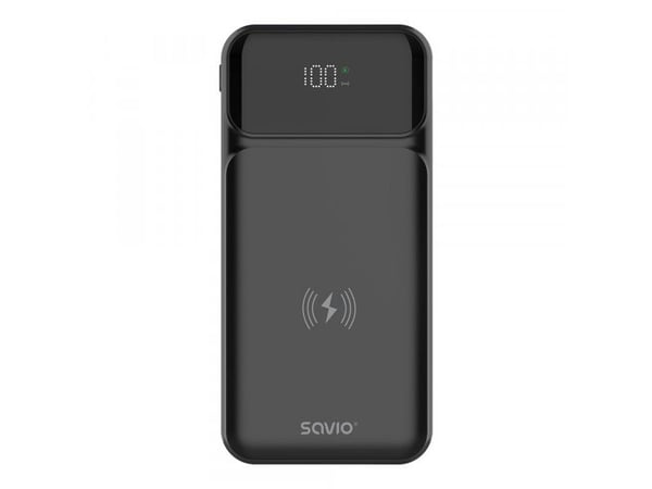 Savio BA-09, 37 mAh, Lithium Polymer (LiPo), Power Delivery, Trådløs lading, 5 V, Svart