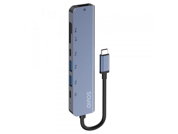 Savio AK-82, USB Type-C, HDMI, USB Type-C, MicroSDHC, MicroSDXC, SD, SDHC, SDXC, 5000 Mbit/s, 30 hz, 3840 x 2160