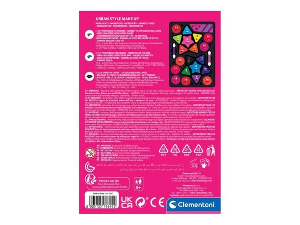Clementoni Crazy Chic Urban style - Book cosmetic bag