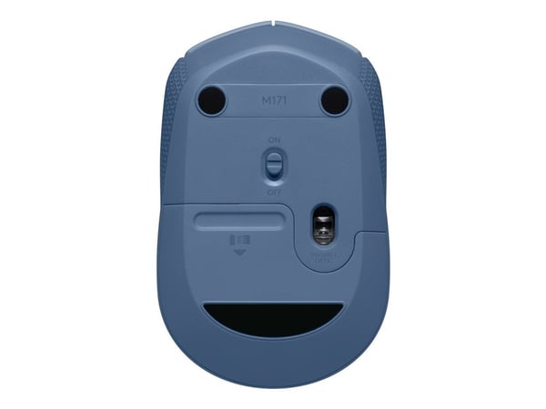 Logitech M171 - Mus - høyre- og venstrehendt - trådløs - 2,4 GHz - trådløs mottaker (USB) - BlueGrey